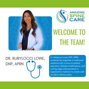 Доктор Рубилокки Лоу, DNP, APRN присоединяется к Amazing Spine Care